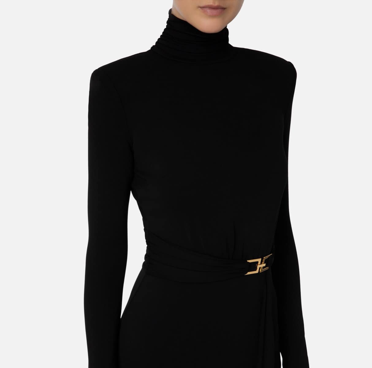 Asymmetric midi dress made of jersey - Image 2